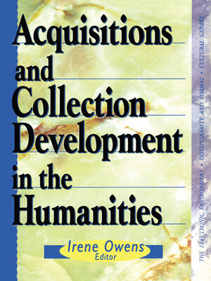 cover image of Acquisitions and Collection Development in the Humanities